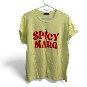 Zutter‎ Highlighter Yellow / Green Graphic T Shirt